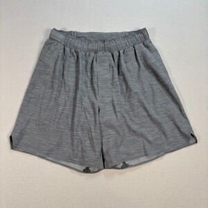 Lululemon Surge 6" Shorts Mens S Gray Heathered Lined Drawstring Run Gym Workout